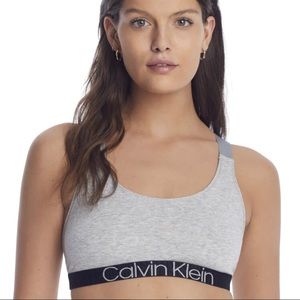 Calvin Klein Reconsidered Comfort Unlined Bralette Heather Grey Small